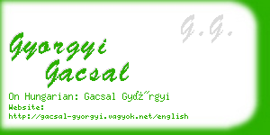 gyorgyi gacsal business card